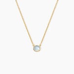 Collier Arenale Argent Dor&eacute; A L'Or 750/1000 Topaze - Colliers avec pierres Femme | Marc Orian