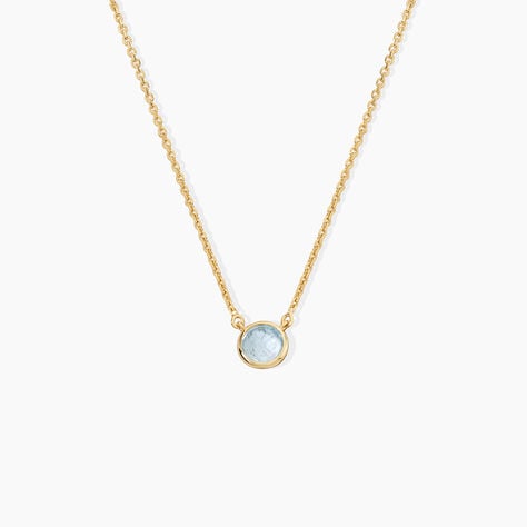 Collier Arenale Argent Dor&eacute; A L'Or 750/1000 Topaze - Colliers avec pierres Femme | Marc Orian