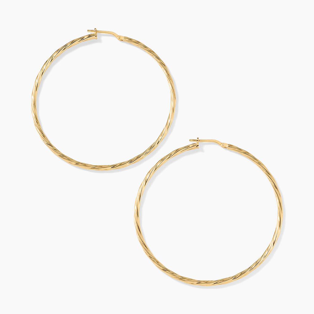 Cr&eacute;oles Argent Dor&eacute; A L'Or 750/1000 - Cr&eacute;oles Femme | Marc Orian