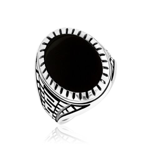 Bague Thimeo Argent Blanc Onyx - Bagues de promesse Homme | Marc Orian