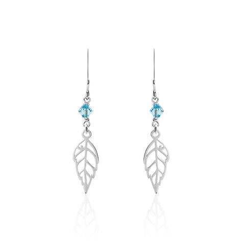 Boucles D'oreilles Pendantes Angelika Argent Blanc Pierre De Synthese - Pendantes Femme | Marc Orian