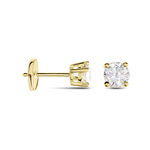 Boucles D'oreilles Puces Or Jaune Victoria Diamants - Puces Femme | Marc Orian