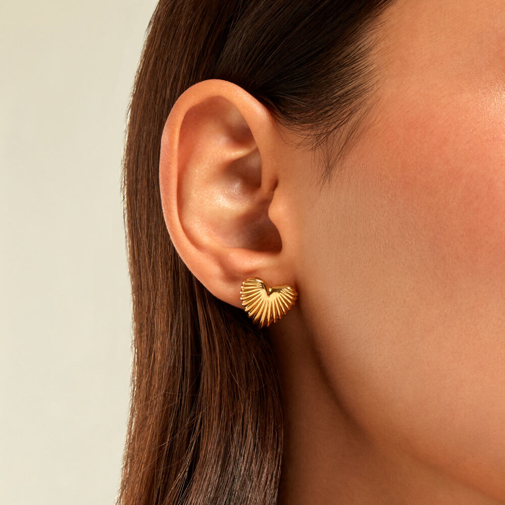 Boucles D'Oreilles Puces Arianne Acier Jaune - Puces Femme | Marc Orian
