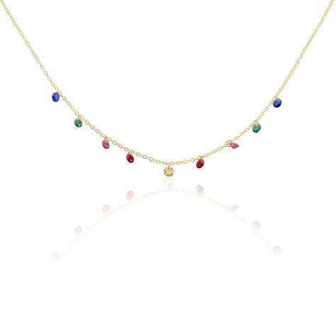 Collier Plaqué Or Myosothis Pierres Artificielles - Colliers avec pierres Femme | Marc Orian