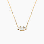 Collier Mireille Argent Dor&eacute; A L'Or 750/1000 Oxyde De Zirconium - Colliers avec pierres Femme | Marc Orian