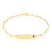 Bracelet Identité Bartolomee Maille Alternee 1/3 Or Bicolore - Gourmettes Enfant | Marc Orian