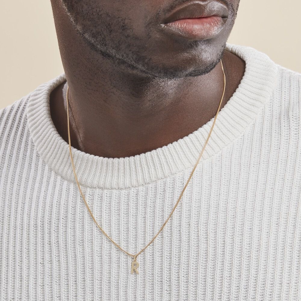 Pendentif Ionia Lettre Or Jaune - Pendentifs Famille | Marc Orian