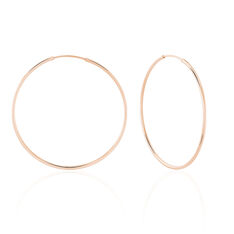 Créoles Argent Rose Olympia - Boucles d'oreilles Créoles Femme | Marc Orian