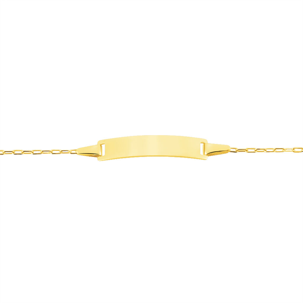 Bracelet Identité Gaspardine Maille Forçat Or Jaune - Gourmettes Enfant | Marc Orian