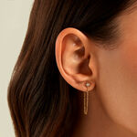Boucles D'oreilles Pendantes Acier Dor&eacute; Oxyde De Zirconium - Pendantes Femme | Marc Orian