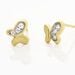 Boucles D'oreilles Puces Evaelle Papillon Or Jaune Oxyde De Zirconium - Puces Femme | Marc Orian