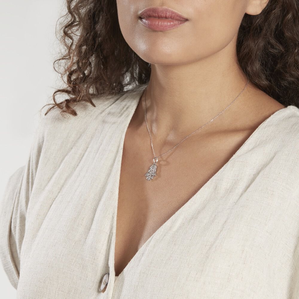 Pendentif Luce-marie Argent Blanc - Pendentifs Femme | Marc Orian