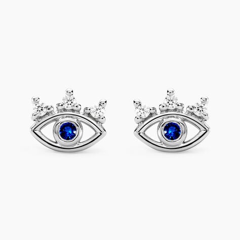 Boucles D'oreilles Puces Hina Argent Blanc Oxyde De Zirconium - Puces Femme | Marc Orian