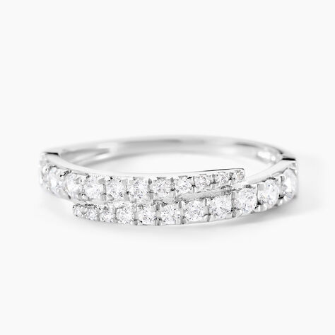 Bague Magdolna Or Blanc Oxyde De Zirconium - Bagues avec pierre Femme | Marc Orian