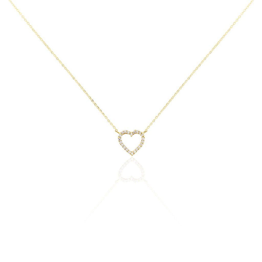 Collier Or Jaune Ansel Oxyde De Zirconium - Colliers avec pierres Femme | Marc Orian