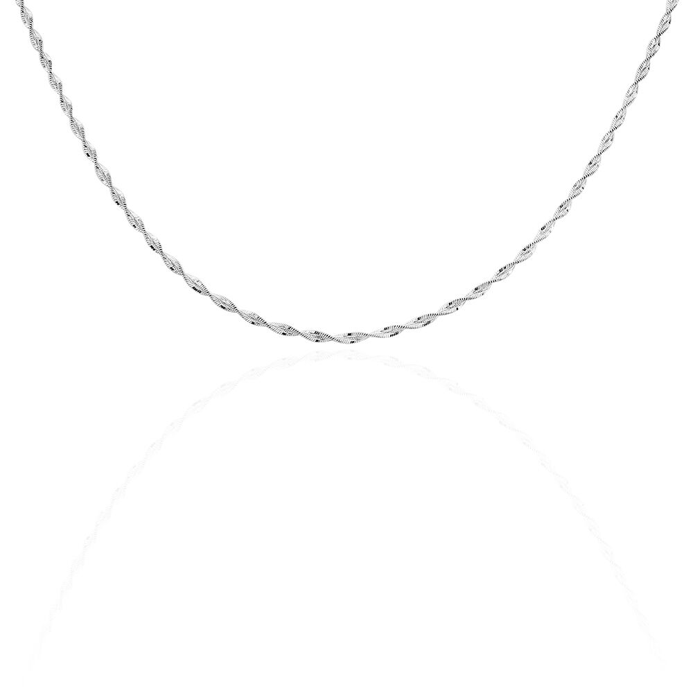 Collier Ciana Torsade Diamante Argent Blanc - Chaines Femme | Marc Orian