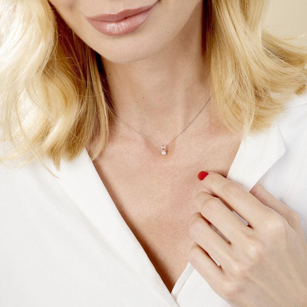 Pendentif Aphrodite Or Blanc Diamant - Pendentifs Femme | Marc Orian