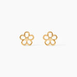 Boucles D'oreilles Puces Philine Fleur Or Jaune - Puces Famille | Marc Orian