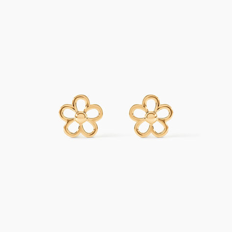 Boucles D'oreilles Puces Philine Fleur Or Jaune - Puces Famille | Marc Orian