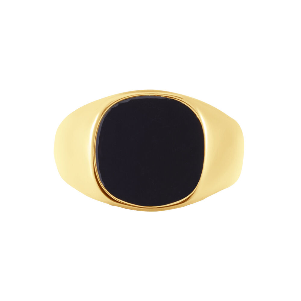 Chevalière Jourdan Veligenda Acier Doré - Bijoux fantaisie Homme | Marc Orian