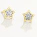 Boucles D'oreilles Puces Elais Etoile 0 Or Jaune Strass - Puces Femme | Marc Orian