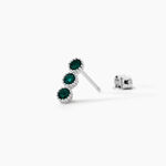 Boucles D'oreilles Puces Kasey Argent Blanc Oxyde De Zirconium - Puces Femme | Marc Orian