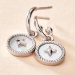 Cr&eacute;oles Izarra Argent Blanc Nacre - Boucles d'oreilles pampille Femme | Marc Orian