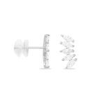 Bijoux D'oreilles Edma Or Blanc Oxyde De Zirconium - Piercings d'oreilles Femme | Marc Orian