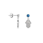 Boucles D'oreilles Pendantes Fidelma Argent Blanc Spinelle Oxyde - Pendantes Femme | Marc Orian