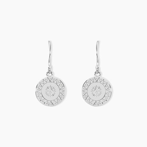 Créoles Isra Argent Blanc Oxyde De Zirconium - Créoles Femme | Marc Orian