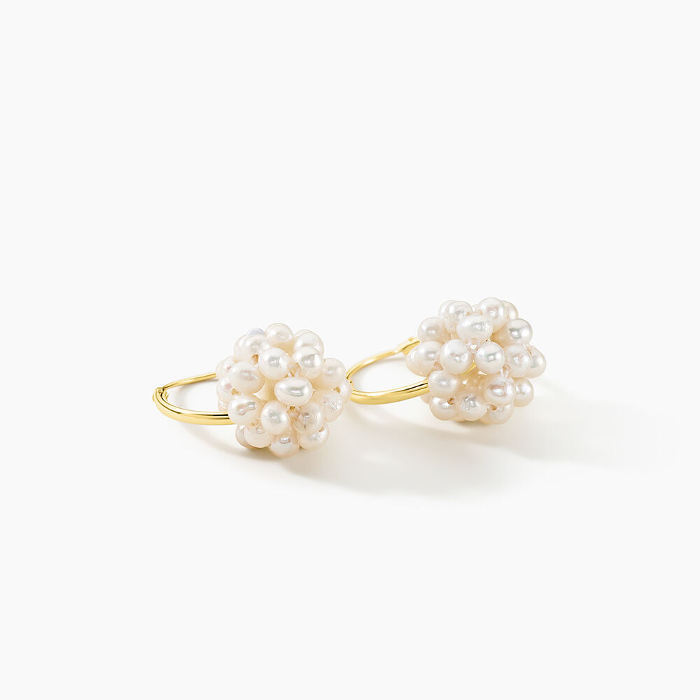 Boucles D'oreilles Adon Semi-baroques Or Jaune Perle De Culture - Créoles Femme | Marc Orian