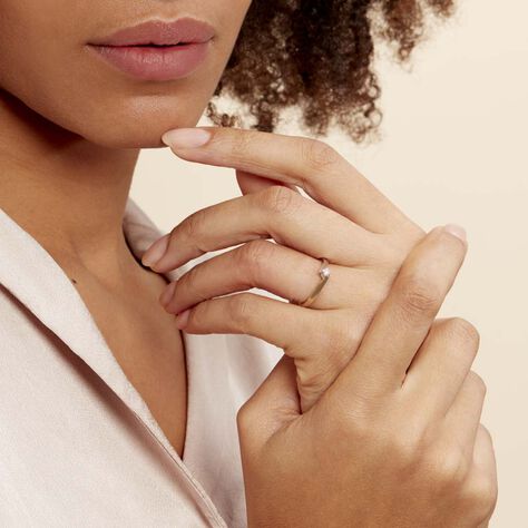 Bague Solitaire Francienne Or Bicolore Diamant - Bagues Solitaire Femme | Marc Orian