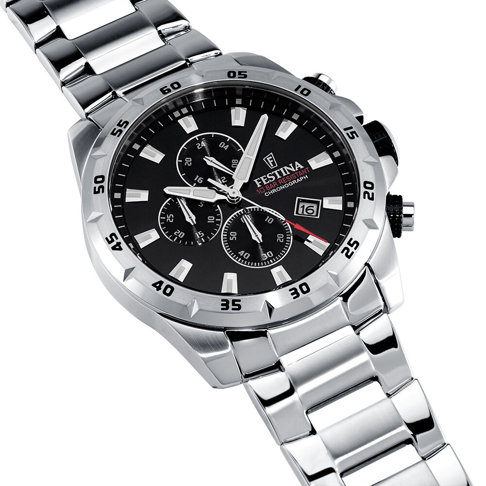 Montre Festina Timeless Chronograph Noir - Montres &eacute;tanches Homme | Marc Orian