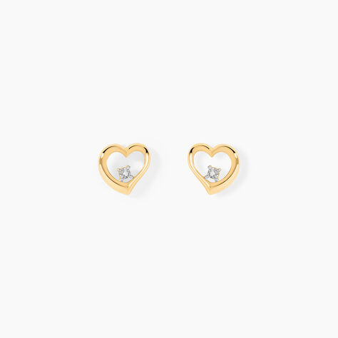 Boucles D'Oreilles Puces Erastus Or Jaune Diamant - Puces Femme | Marc Orian