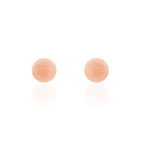 Boucles D'oreilles Puces Fidelia Boule Sablee Or Rose - Puces Femme | Marc Orian