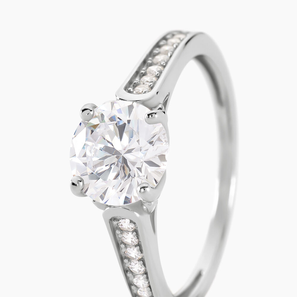 Bague Viky Argent Blanc Oxyde De Zirconium - Solitaires Femme | Marc Orian