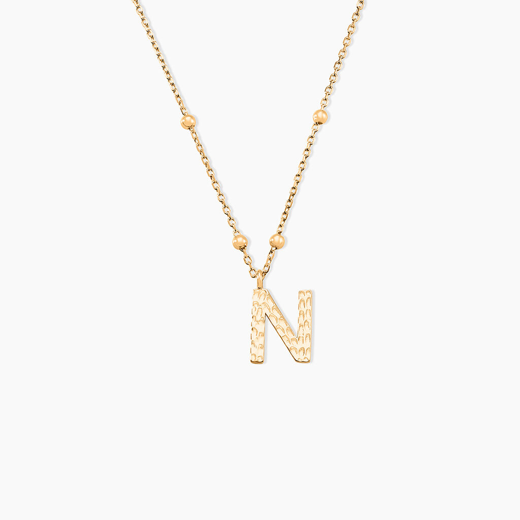 Collier Plaqu&eacute; Or Jaune Lettra - Colliers ete Femme | Marc Orian