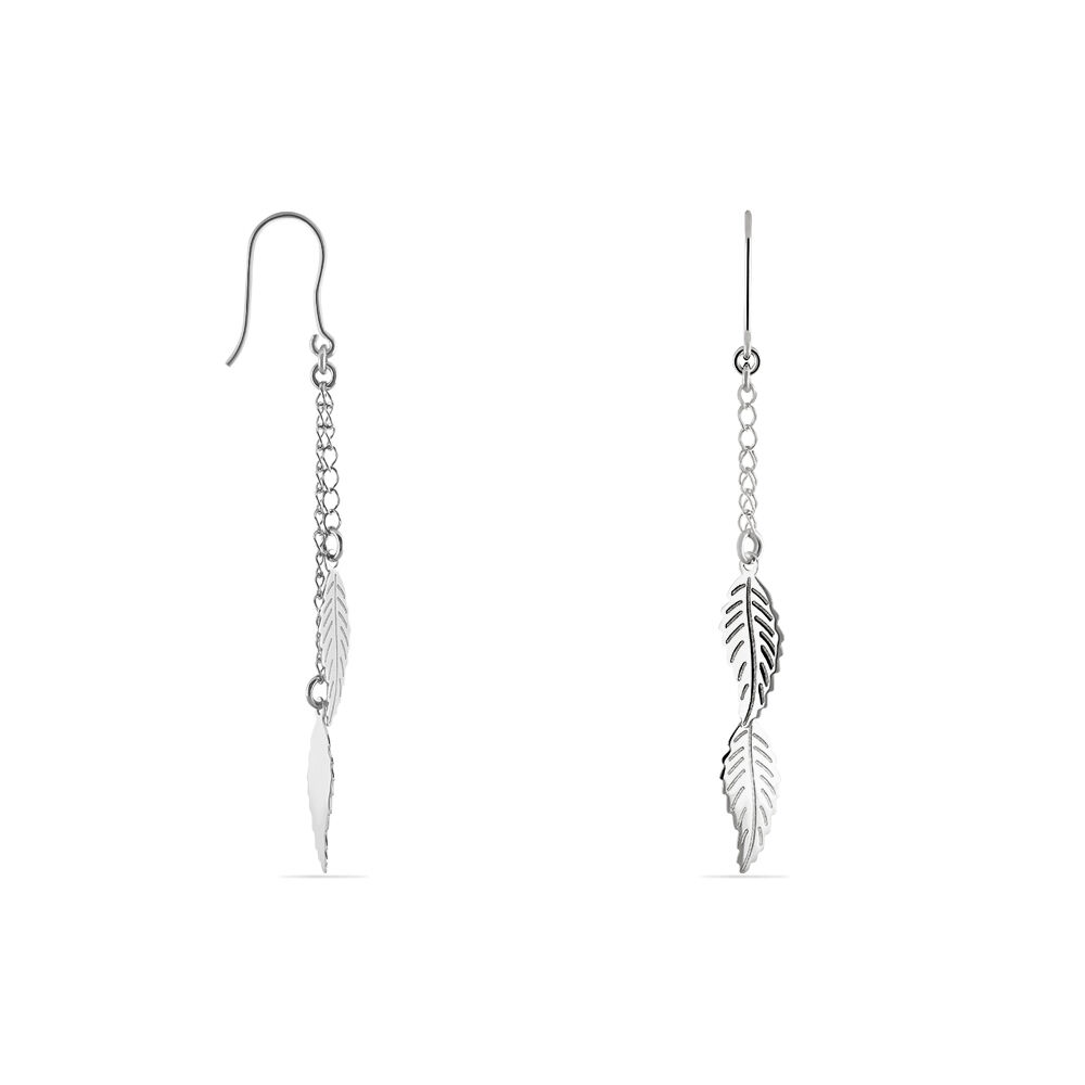Boucles D'oreilles Pendantes Fabia Argent Blanc - Pendantes Femme | Marc Orian