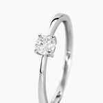 Bague Solitaire Abriel Or Blanc Oxyde De Zirconium - Solitaires Femme | Marc Orian