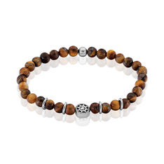 Bracelet Houria Acier Blanc Pierre De Synthese Et Olivine - Bracelets Homme | Marc Orian