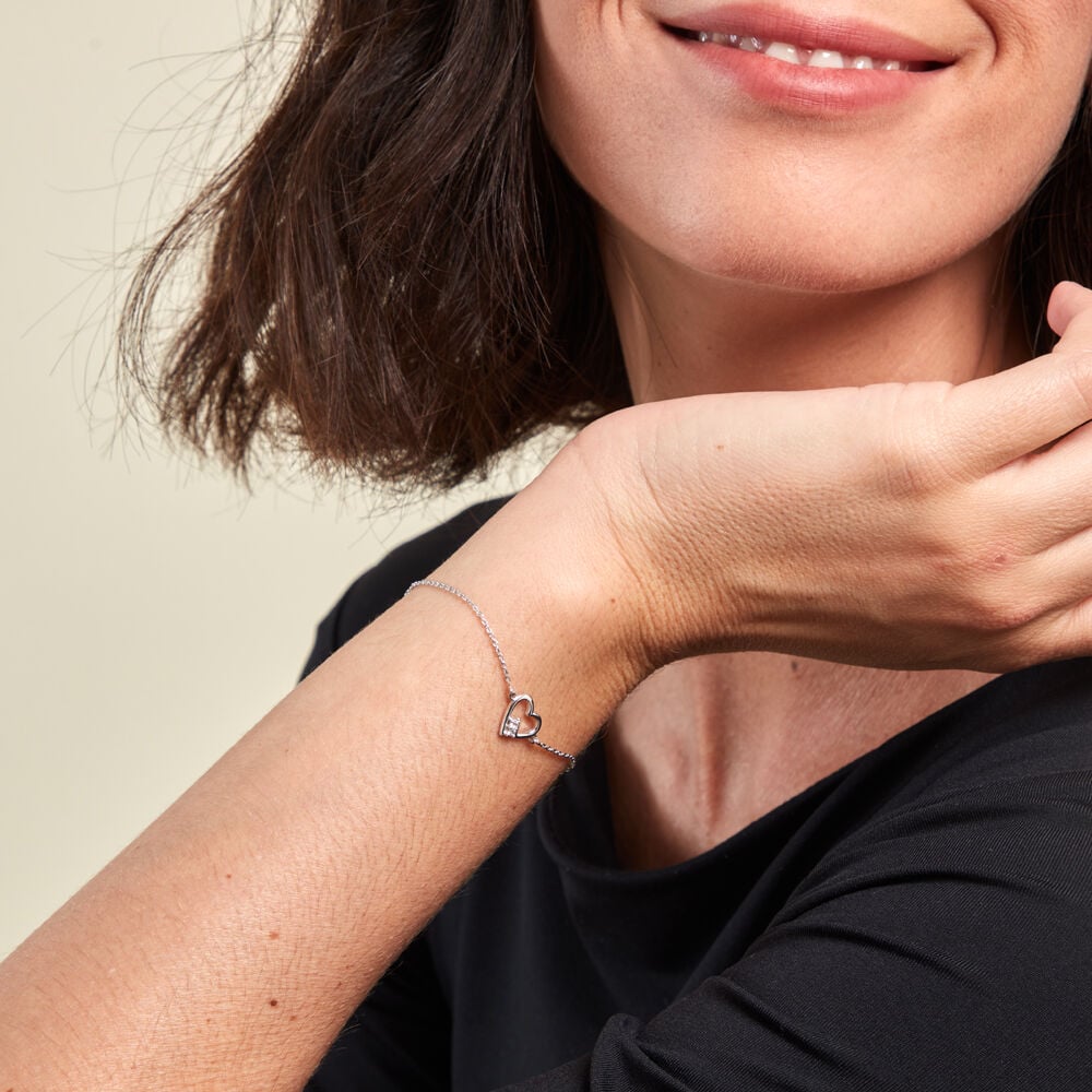 Bracelet Mahira Argent Blanc Oxyde De Zirconium - Bracelets chaînes Femme | Marc Orian