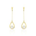 Boucles D'oreilles Pendantes Or Jaune Bartolome Oxyde De Zirconium - Pendantes Femme | Marc Orian