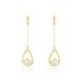 Boucles D'oreilles Pendantes Or Jaune Bartolome Oxyde De Zirconium