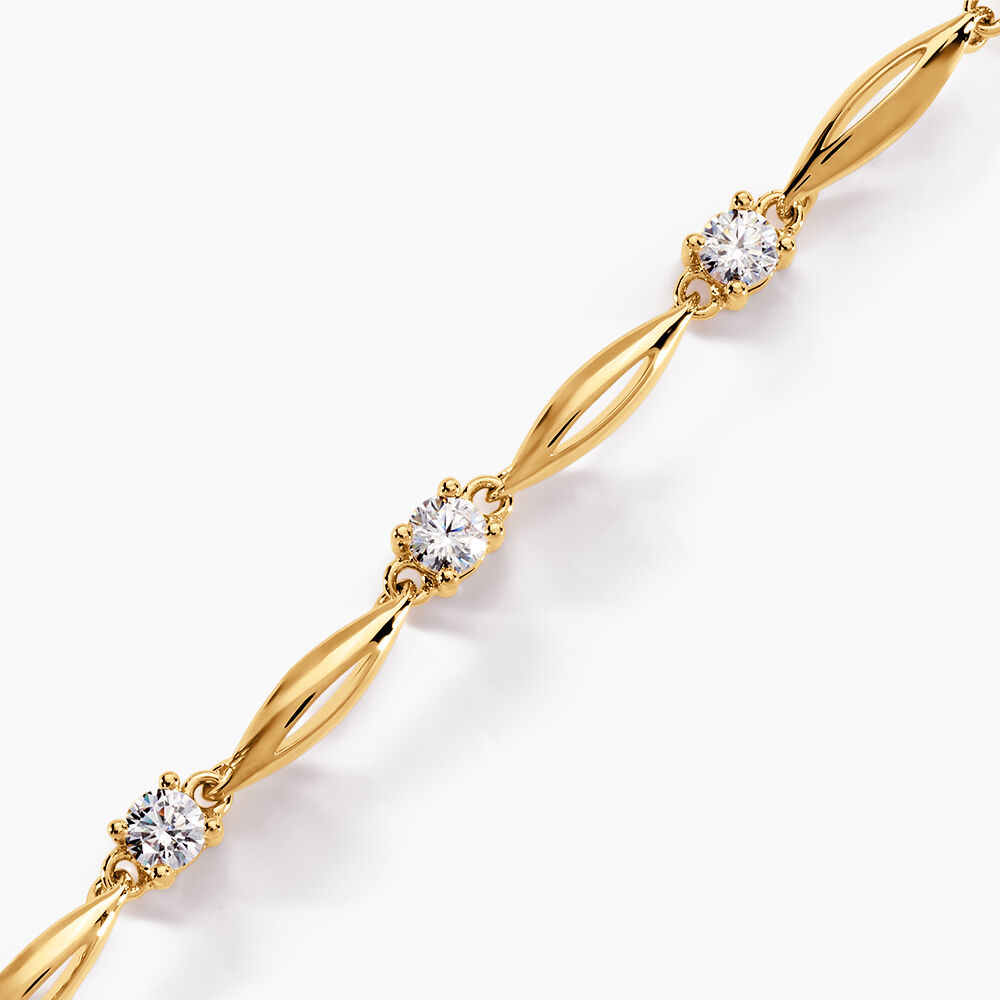 Bracelet Mimona Plaqué Or Jaune Oxyde De Zirconium - Bracelets chaînes Femme | Marc Orian