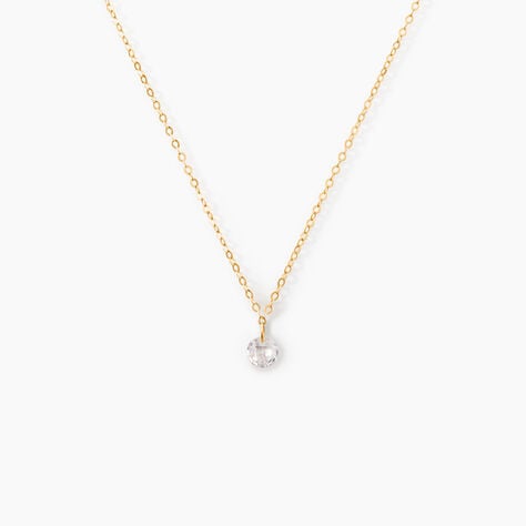 Collier Or Jaune Emilee Oxyde De Zirconium - Colliers avec pierres Enfant | Marc Orian