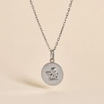 Pendentif Hanita Ange Rond Satine Or Blanc - Bijoux personnalis&eacute;s Enfant | Marc Orian