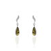 Boucles D'oreilles Pendantes Argent Blanc Odilon Ambre - Pendantes Femme | Marc Orian