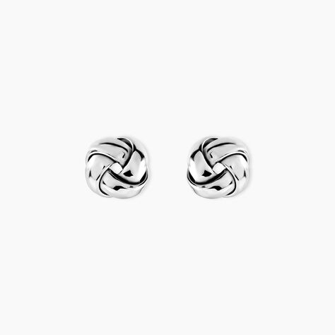 Boucles D'Oreilles Puces Orane Argent Blanc - Puces Femme | Marc Orian