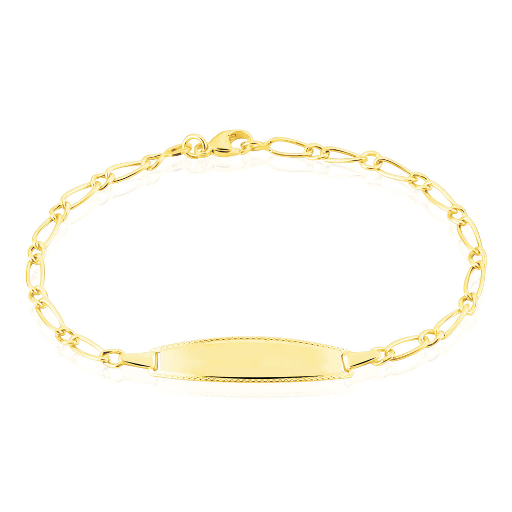 Bracelet Identité Bartolomee Maille Alternee 1/1 Or Jaune - Gourmettes Enfant | Marc Orian