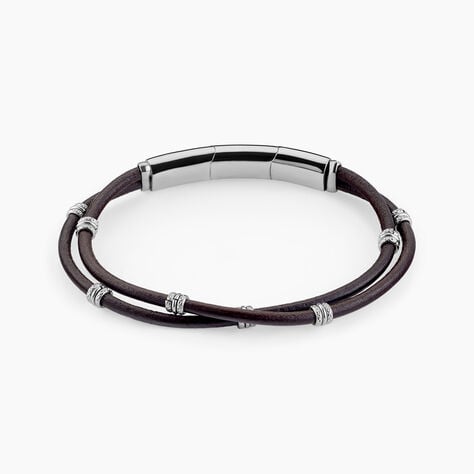 Bracelet Cuir De Vache Marron - Bracelets cuir Homme | Marc Orian